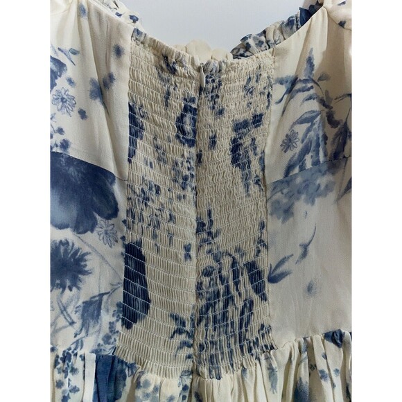 Reformation Davonne Women’s Floral Mini Dress Size 6 NWT Drop Waist Sweetheart - Picture 9 of 14